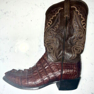 Lucchese Men's Western Cowboy Boots Brown Leather, Size 10.5 (2E width)